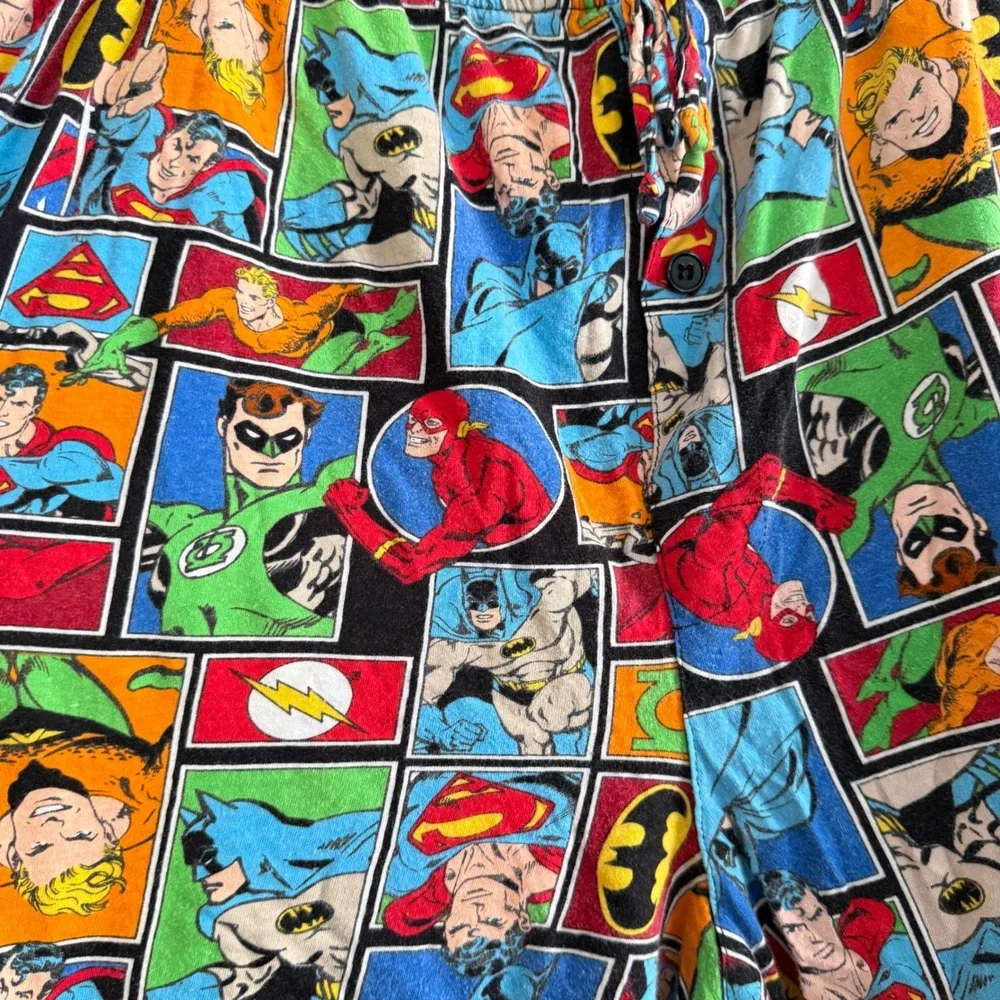 Vintage DC Comics Originals Justice League Pajama Pants Mens XL Comic Print